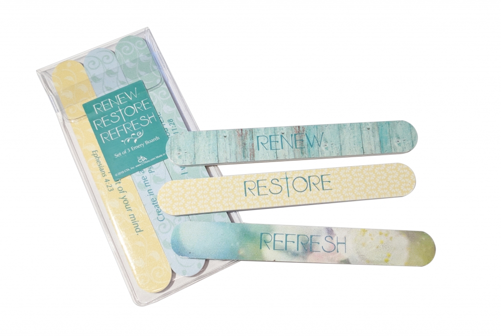 Renew, Restore, Refresh Nail Files in Pouch - The Christian Shop