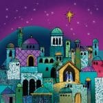 Bethlehem Purple Sky Christian Christmas Cards