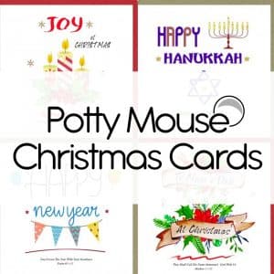 Potty Mouse Christmas Cards