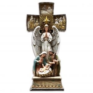 14″ Cross Nativity Figure
