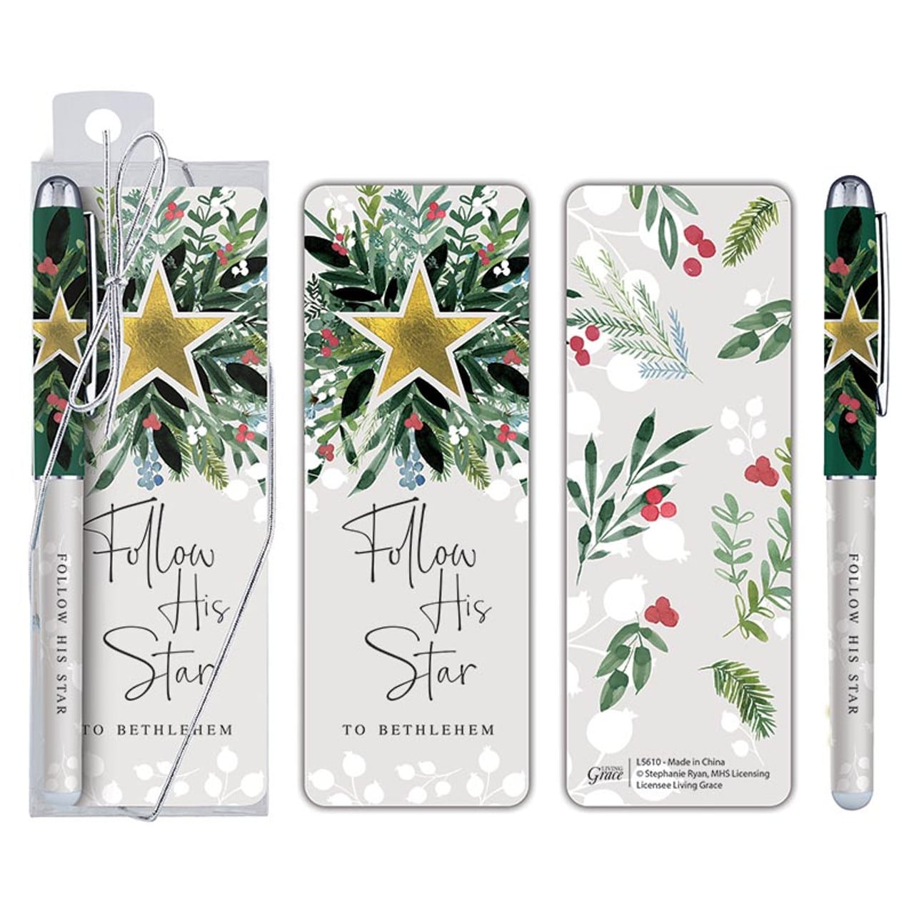 Follow His Star to Bethlehem Gift Pen with Bookmark