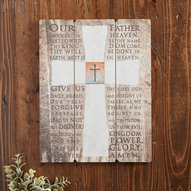 Our Father Pallet Sign - The Christian Shop