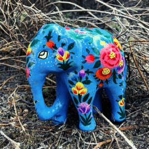 BluePurple Floral Elephant.png