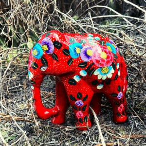 Red Floral Elephant.png